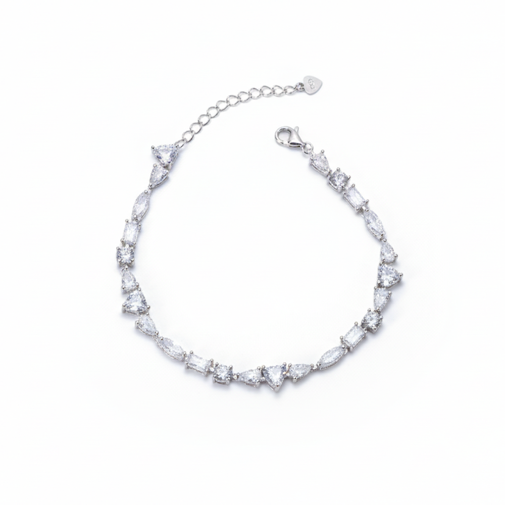 Silver Miniature Designer Hand Bracelet