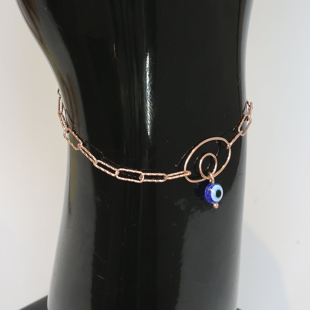 Rose Gold Evil Eye Protection Bracelet
