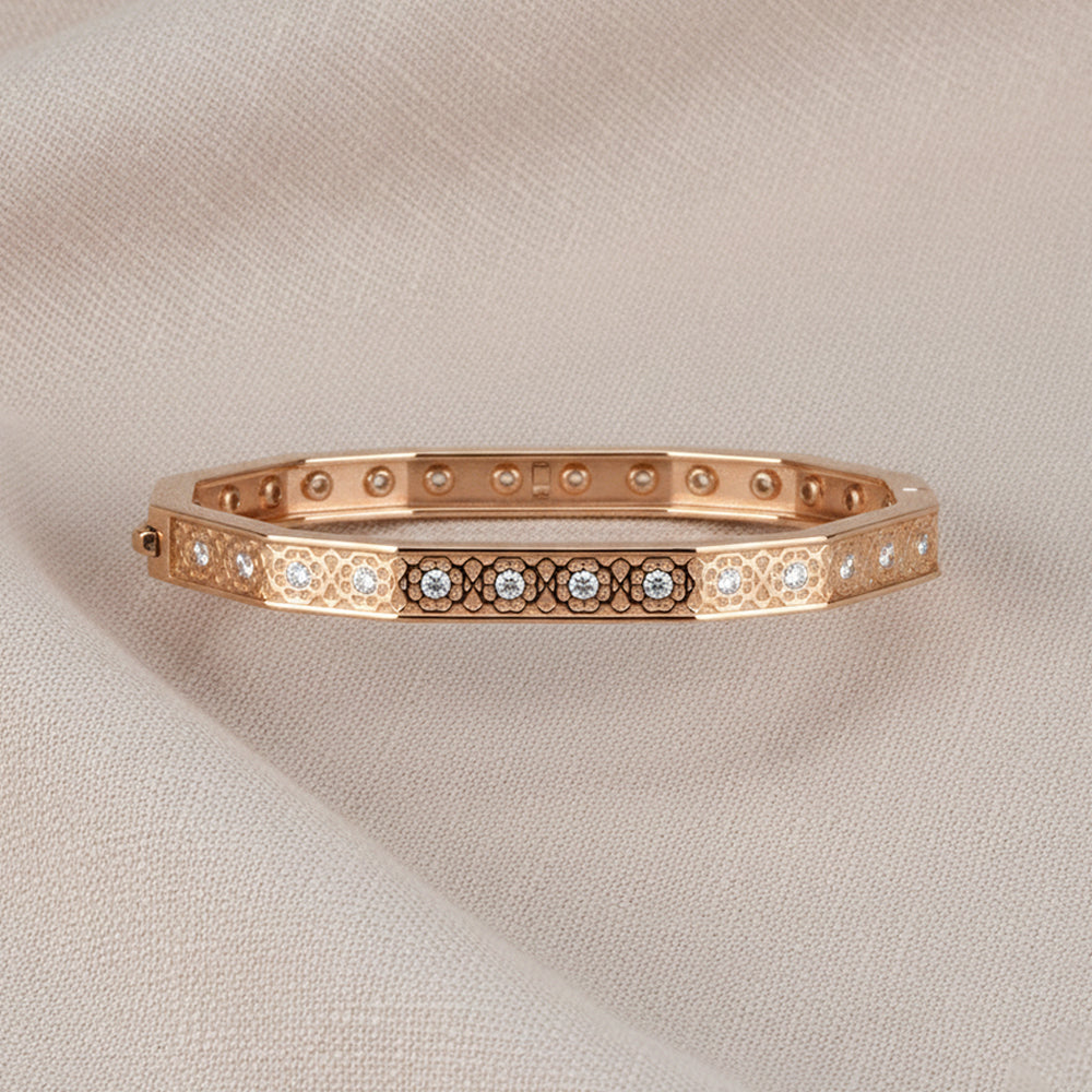 Rose Gold Octa Hand Bracelet For Her