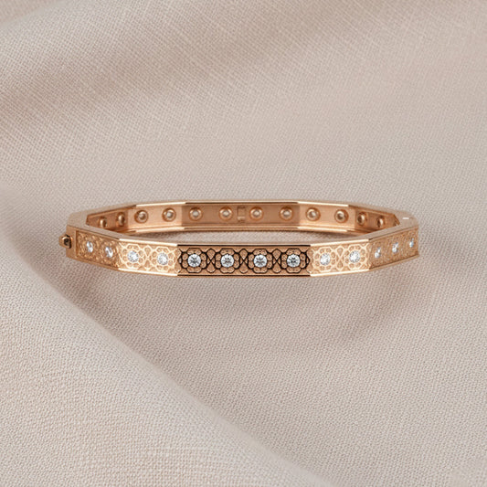 Rose Gold Octa Hand Bracelet For Her