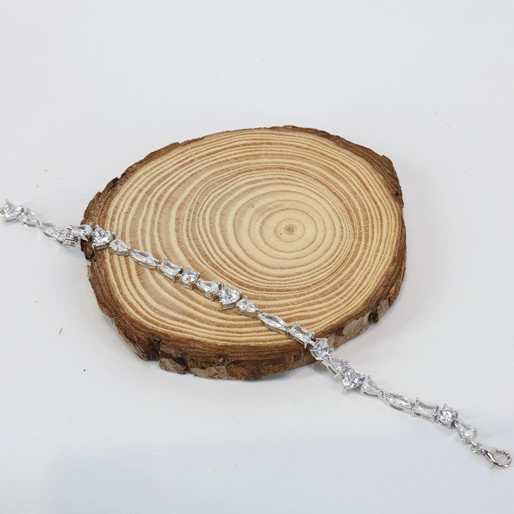 Silver Miniature Designer Hand Bracelet