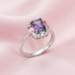 Silver Royal Orchid Halo Cocktail Ring For Her