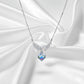 Silver Angel wings Sparkling Rainbow Crystal Pendant Necklace