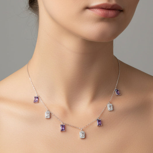 Silver Drizzle Elegant Necklace