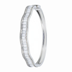 Silver The ethereal Waves Baguette Bracelet for her