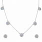 Silver Snowflake Cluster Necklace Set