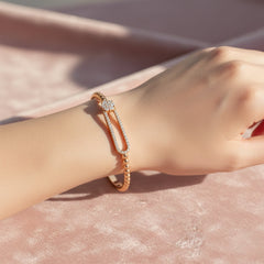 Rose Gold Starlight Aura Bangle Bracelet For her