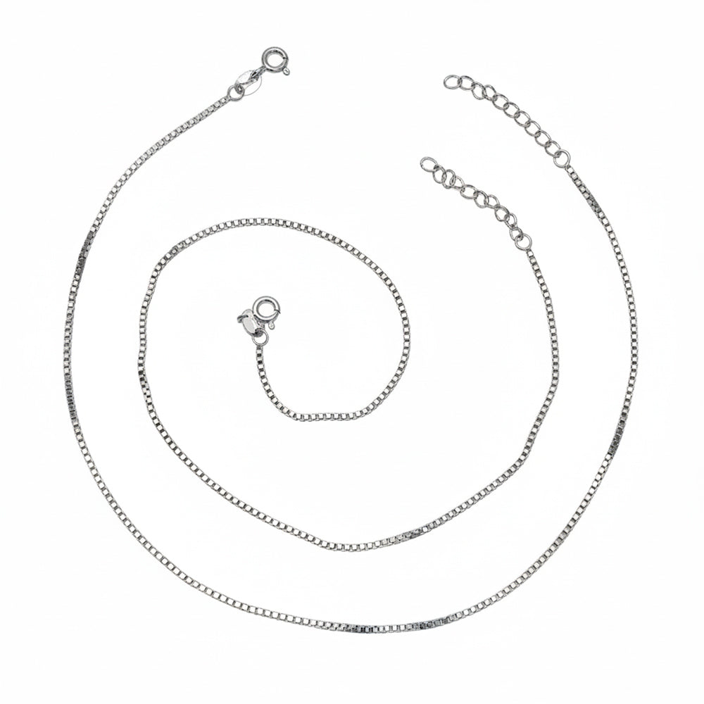 925 Silver premium box chain Anklet for her