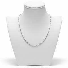 Silver Beads and Bar Chain For Her