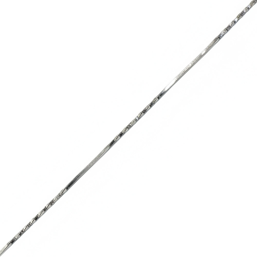 Silver sleek Twisted Box chain Anklet