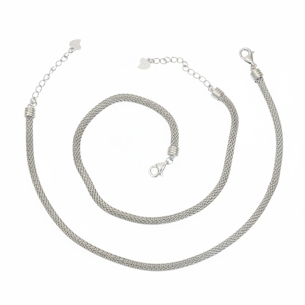 Silver Italian Rope chain Anklet for her