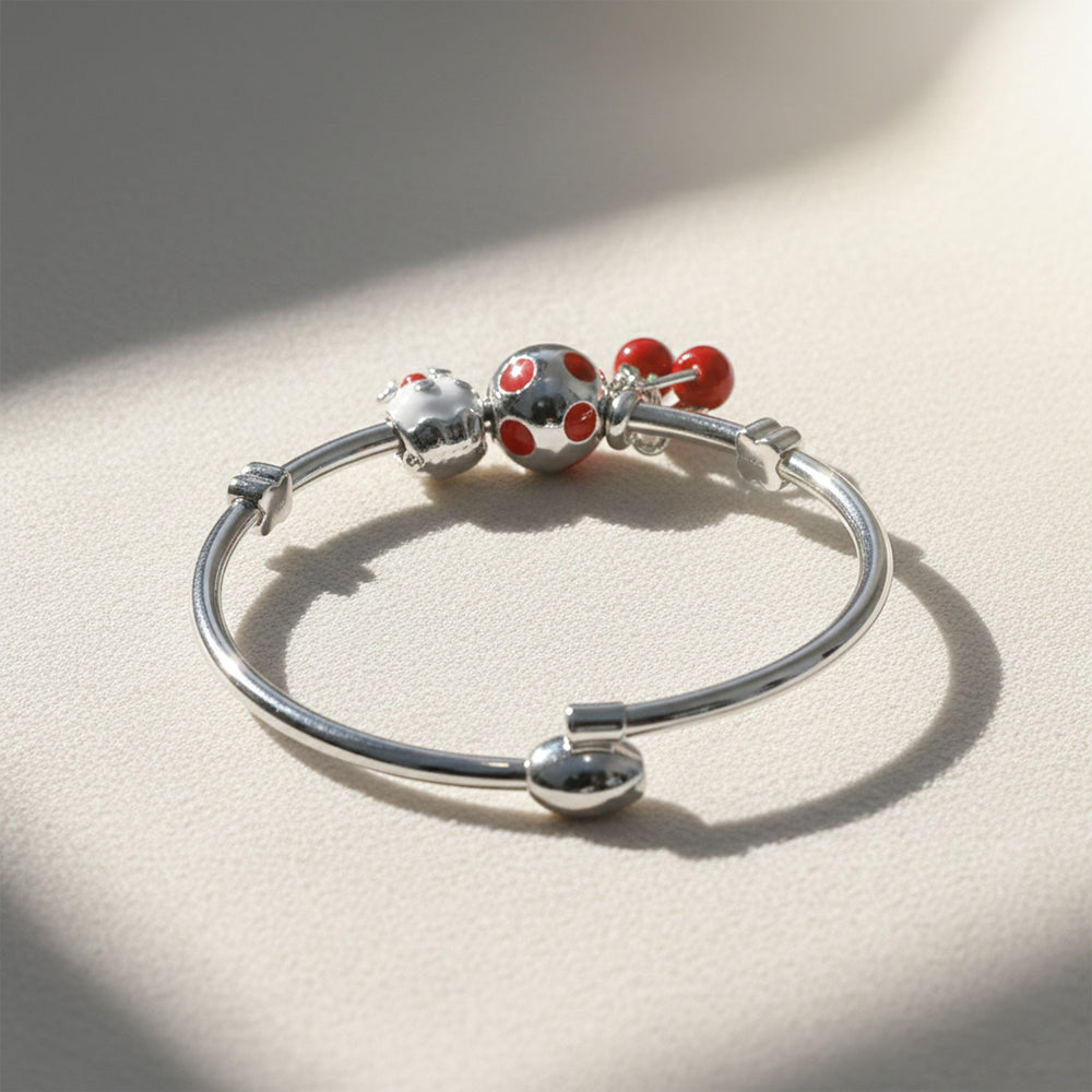 Silver Sweet Treats Charms Openable Bracelet for her