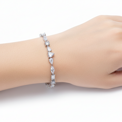 Silver Miniature Designer Hand Bracelet