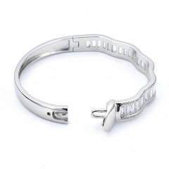 Silver The ethereal Waves Baguette Bracelet for her