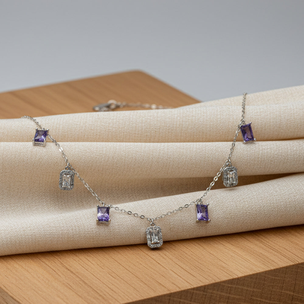 Silver Drizzle Elegant Necklace