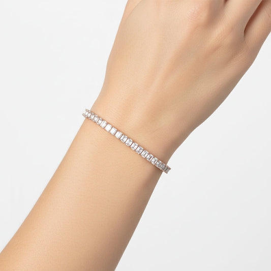 Princess Cut Rose Gold Tennis Bracelet