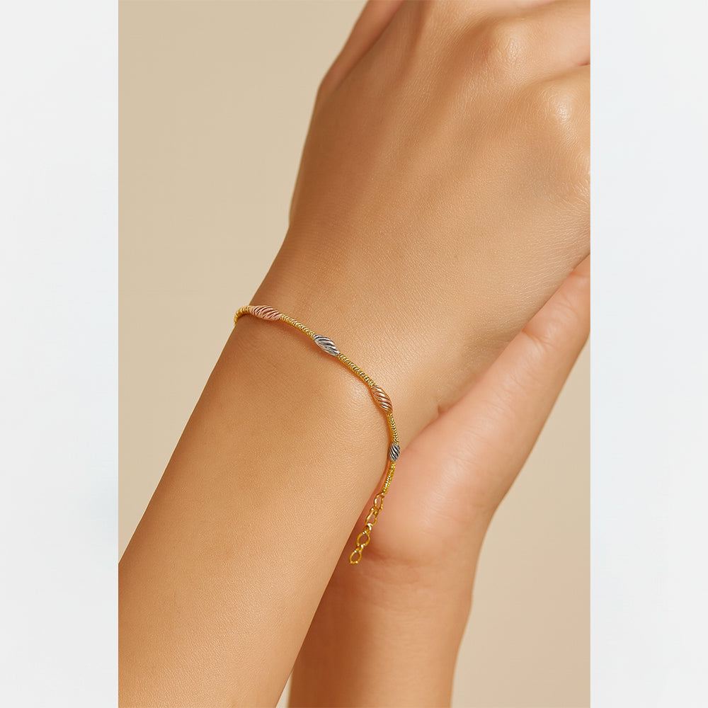 Gold Elegant Bracelet with Fusion of Colours