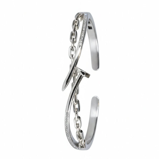 Silver Chic Nail luxe Bracelet For Her
