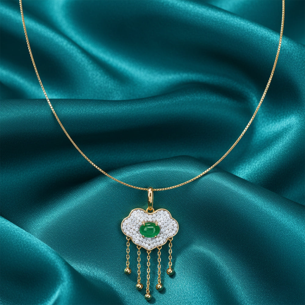 Silver Golden Fortune cloud Charms Pendant