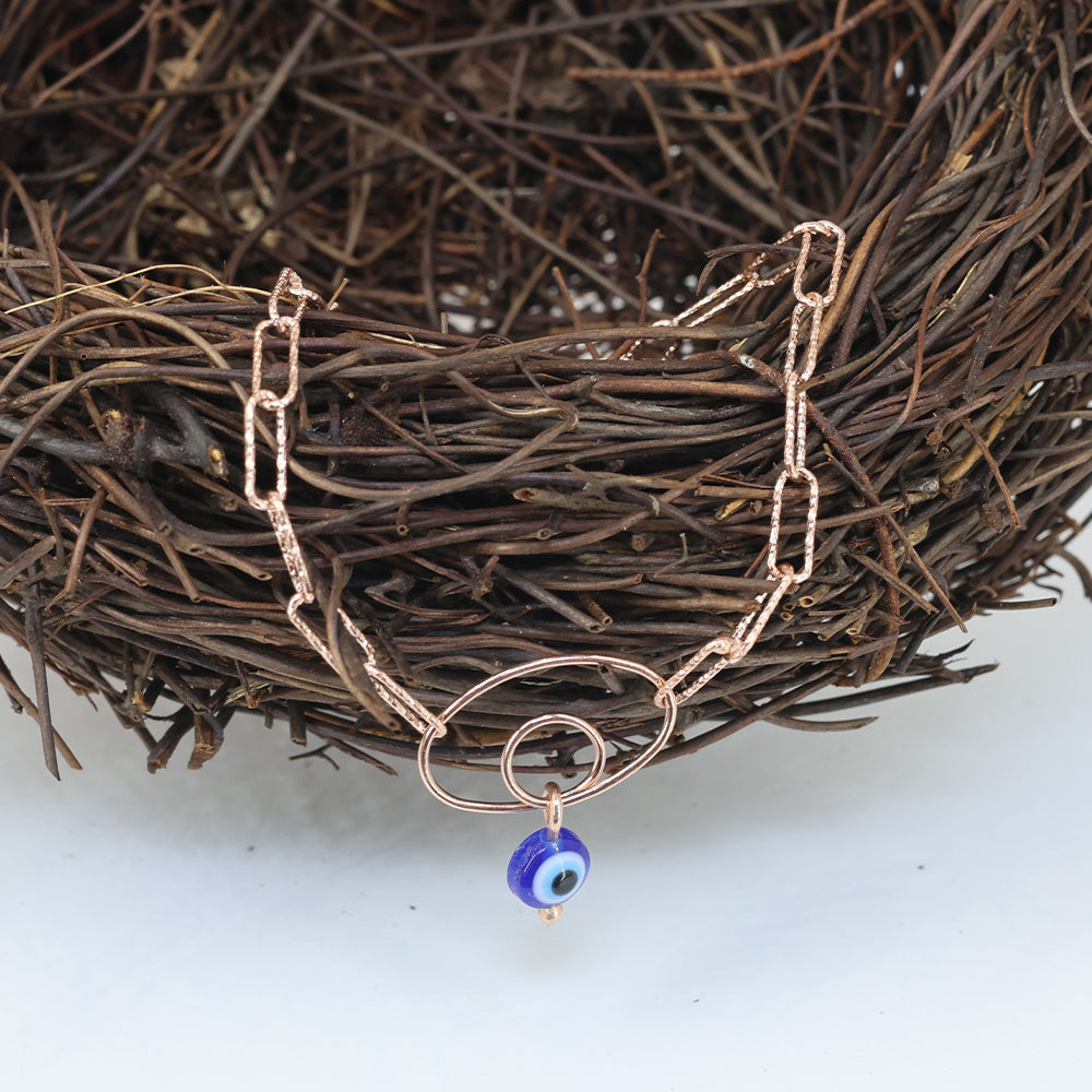 Rose Gold Evil Eye Protection Bracelet