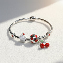 Silver Sweet Treats Charms Openable Bracelet for her