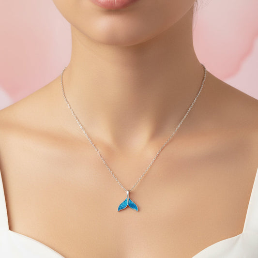 Silver Mermaid Tail Pendant