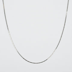 Silver Diamond Cut Cobra Chain For Her