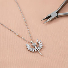 Silver Angel Wing Pendant for Her