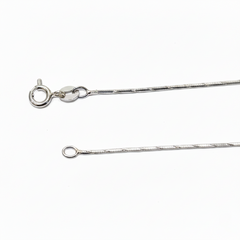 Silver Diamond Cut Cobra Chain For Her