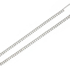 Silver Dancing light diamond cut anklet for her