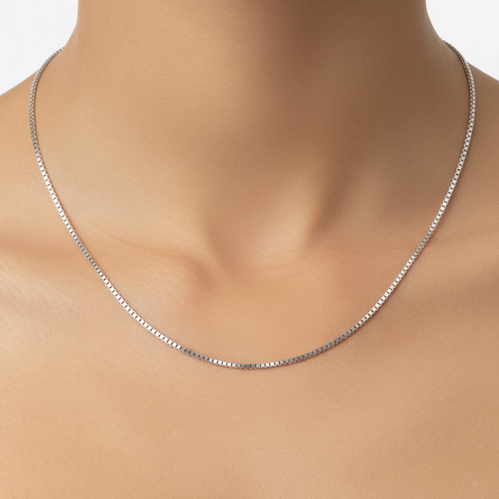 Silver Enchanting Classic Box Chain