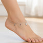 Silver Dainty Clover Charm Anklet