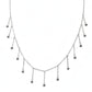 Silver Raindrop Dangle Necklace