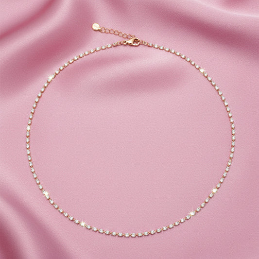 Rose Gold Dainty Tennis Chain For Her