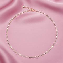 Rose Gold Dainty Tennis Chain For Her