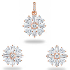 Rose gold Victorian Heart Pendant set