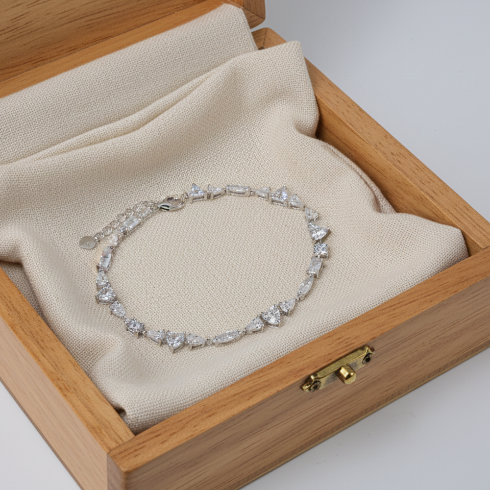 Silver Miniature Designer Hand Bracelet