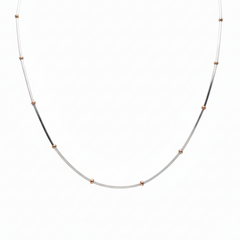 Silver Dual Tone Beaded Chain For Her