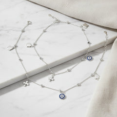 Silver Ace of spades anklet for her