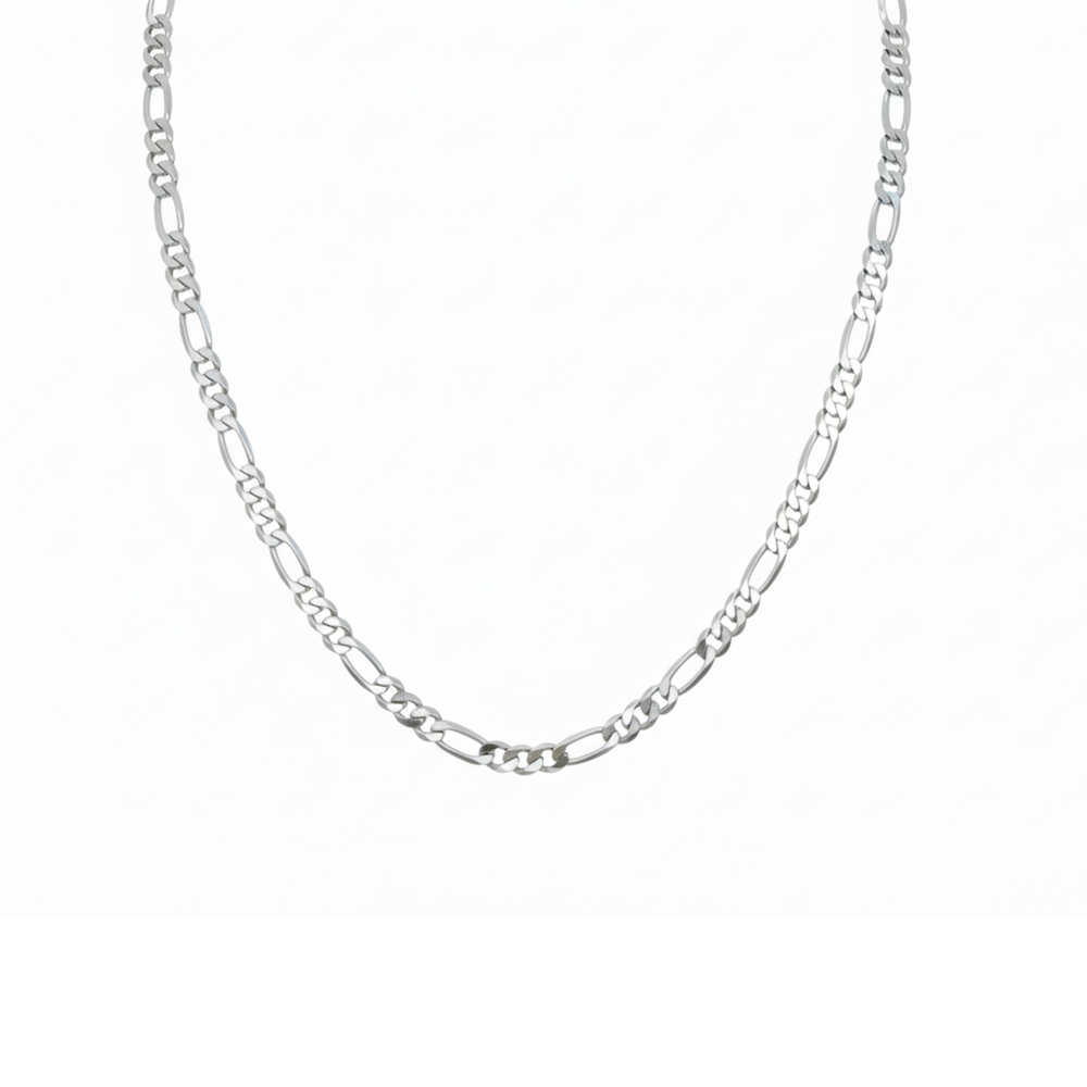Silver Classic Figaro Chain For Him
