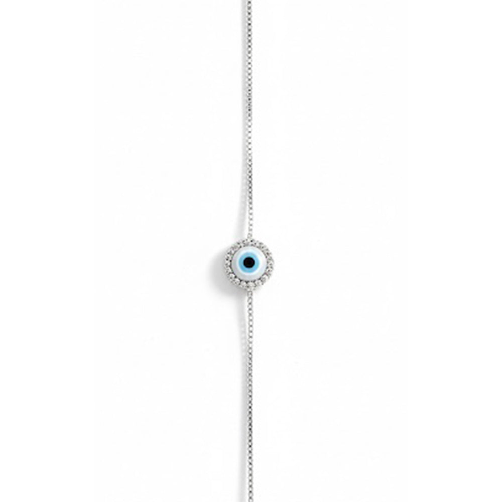 Silver Elegant Evil Eye Sterling Bracelet For Her