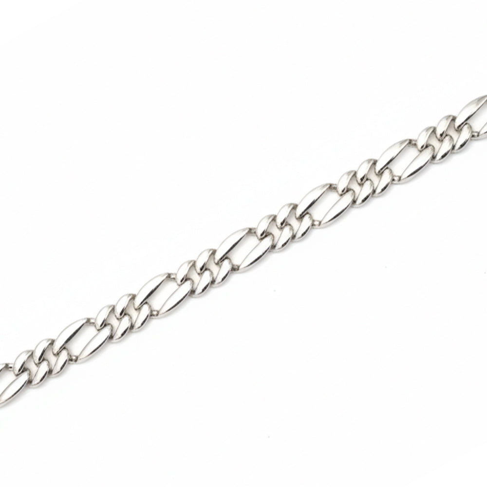 925 Silver Men's Classic figaro link chain Bracelet