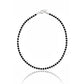 Silver Classic Black beads Anklet For her