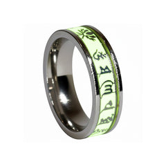 Glow-in-the-Dark 925 Silver Band For Him