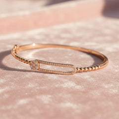 Rose Gold Starlight Aura Bangle Bracelet For her