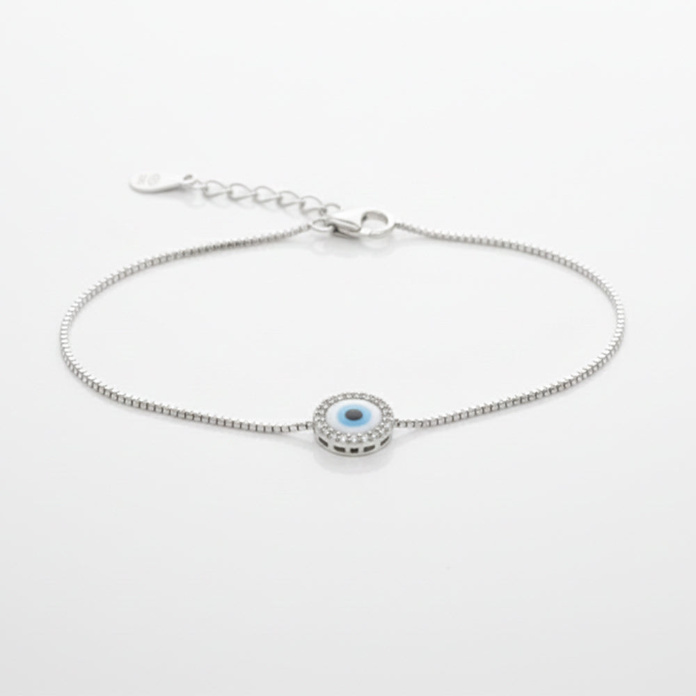 Silver Elegant Evil Eye Sterling Bracelet For Her