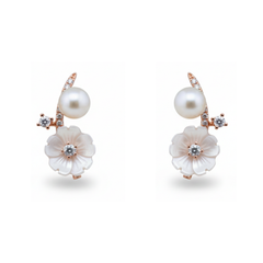 Rose Gold Exquisite Floral Pendant Set for Her