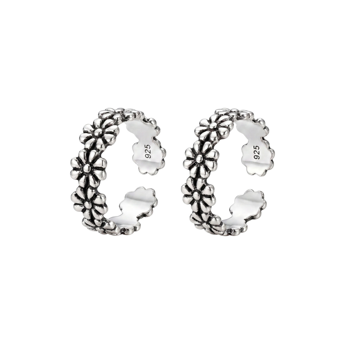 Silver Oxidised Dream Toe Ring