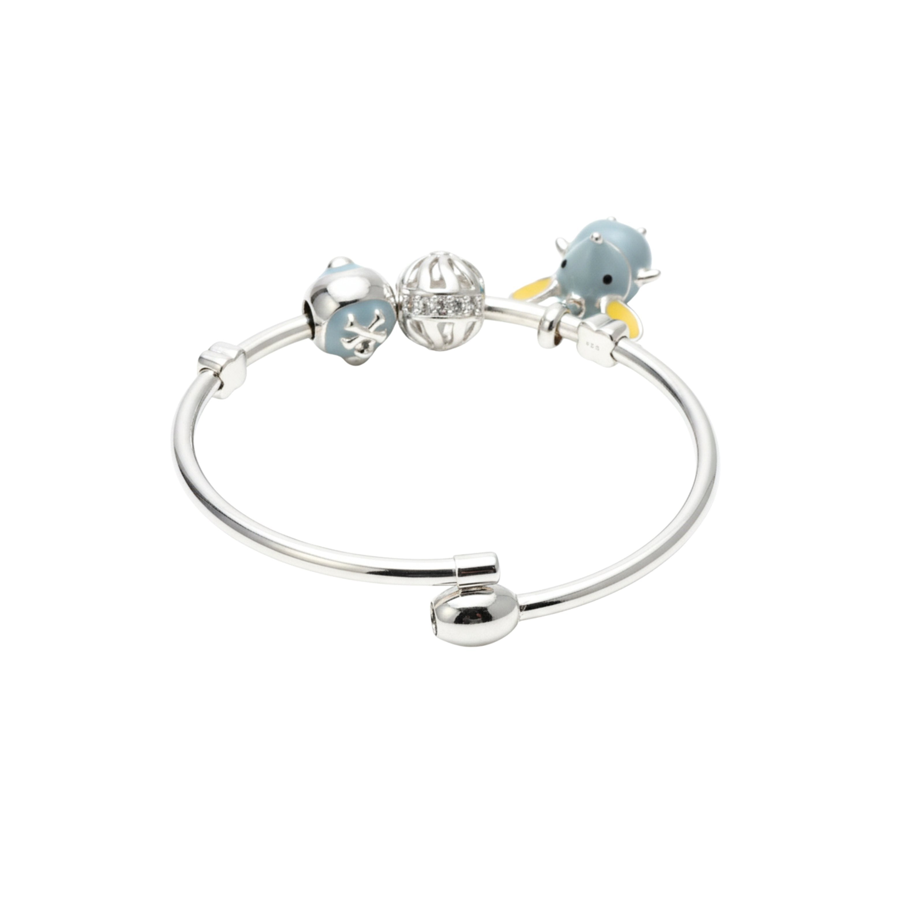 Silver Mouse & Nautical Charm Bracelet For Her