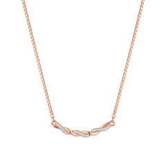 Rose Gold Twisted Zircons Pendant
